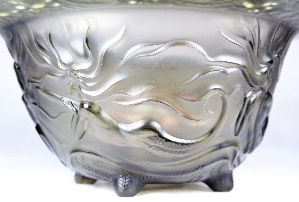 Pressed Glass Cup With Mermaid Decor, Twentieth-photo-4