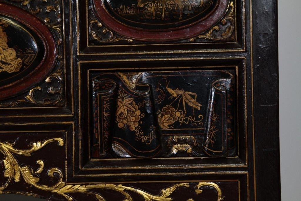 Nineteenth China, Low Carved Wood Cabinet.-photo-7