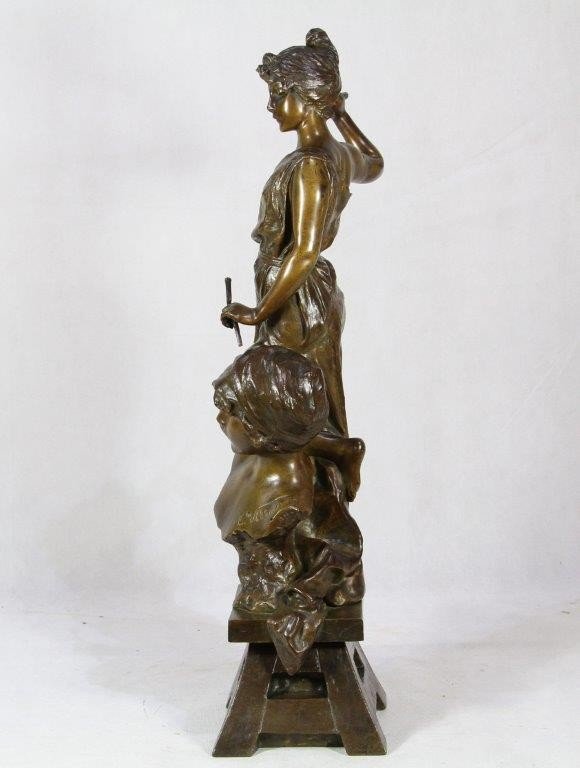 E. Villanis (1858-1914), Bronze -photo-1