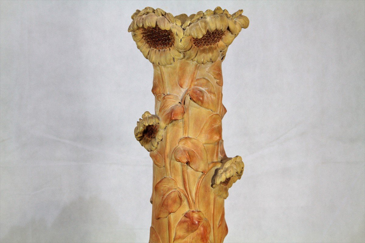 Aristide De Ranieri (1865-1954) Important Vase En Terre Cuite , Vers 1900-photo-3