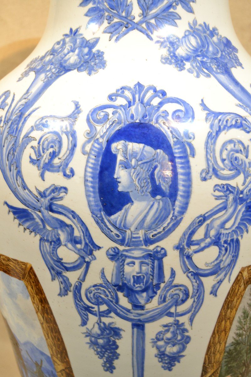 Important Baluster Porcelain Vase, Late Nineteenth.-photo-5