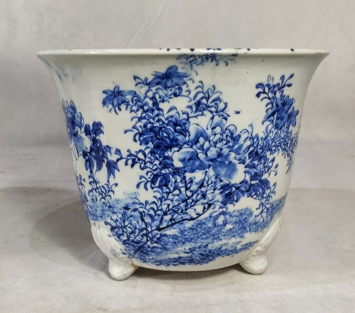 Japan, 3 Porcelain Planters, Meiji Period-photo-2