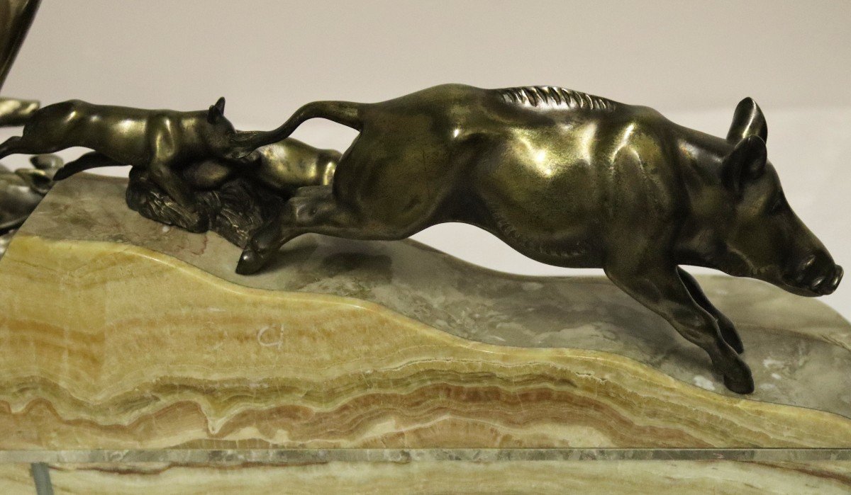 Jacques LIMOUSIN (XXe), Importante Sculpture " Diane Chasseresse " 1920/30-photo-8