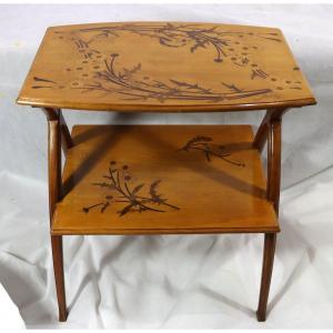 émile Gallé (1846-1904), Side Table With Two Trays.