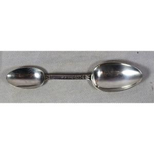 Master Goldsmith Benvenisti, Régina (madame) 1893, Double Spoon In Silver, Nineteenth