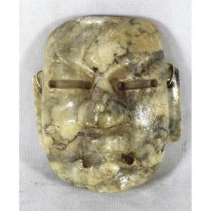 Anthropomorphic Mask In Hard Stone, Olmec Style, 20th Century