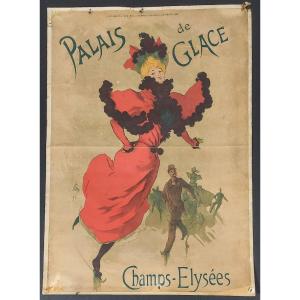 Jules Cheret (1836 - 1932), Poster "champs Elysées Ice Palace", 1895