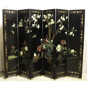 China Late 19th Century, Large Coromandel Lacquer Screen.