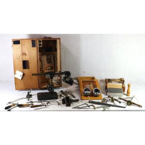 “jeweller” Set, Binocular Microscope, Tools And Miscellaneous, Early 20th Century