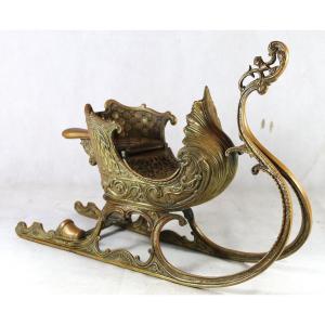 Max Le Verrier (1891-1973) Bronze Sleigh With Secret Compartment, Circa 1925