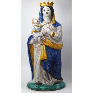 Nevers Early 18th Century, Large Virgin And Child On The Right.