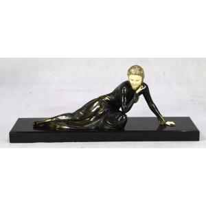 Ugo Cipriani (1887-1960), Sculpture Bronze Art Déco, Signé. XXe