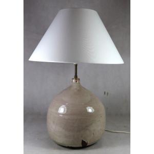 Yves Suzanne (1953-), Lampe émail Stannisfère Coloré Au Manganèse, Vers 1970