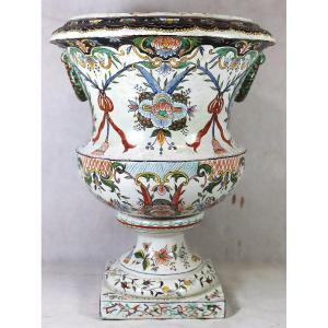Large Medicis Cachepot, Signed, 18th Century