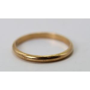 Alliance Homme Or 18 K, 1,84 Gr, Tdd 63, XXe
