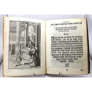[vogel, Matthieu]. (1685-1766) Ouvrage " Sainte Messe " En Allemand Gothique. XVIIIe
