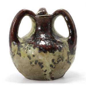Emile MOUSSEUX (XIX-XX), petit vase 3 anses, signé, vers 1910