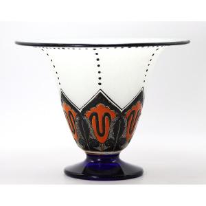 André Delatte Attrib (1887-1953), Art Deco Conical Bowl, Circa 1930