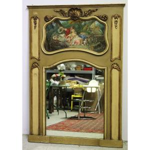 Trumeau " scène galante ", fin XIXe