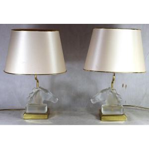 Maison Le Dauphin, Pair Of Lamps, 1970