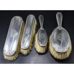 Louis Coignet (1893/1928), 4 Brosses à habits en Argent. 