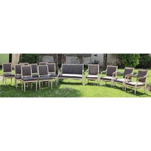 Ensemble de salon de Style L XVI, 13 pièces, XIXe