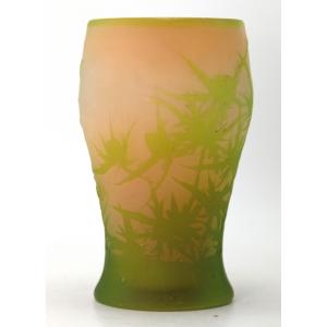 Emile Gallé Nancy (1846 -1904), vase art nouveau " chardons ", 1904