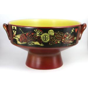 Jacques ROUX (XXe siècle) pour la manufacture de St-Clément, Coupe sur pied, 1960