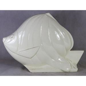 Manufacture Sainte Radegonde pour PRIMAVERA, Sculpture "Poisson tropical" Art déco