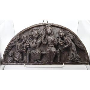 Sculpture bas-relief " Scène religieuse ", XXe