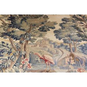 Aubusson, "verdure With A Wading Bird" Tapestry, Early 19th Century