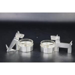 Pol Rab (1898–1933) For Gallia, Designed For Christofle; A Pair Of Salt And Pepper Shakers.