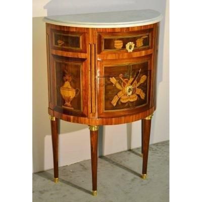 Jean-marie Schiler (1753-1812), Commode Demi Lune Louis XVI, XVIIIe