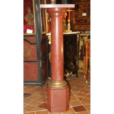 Red Marble Bolster Column, Nineteenth