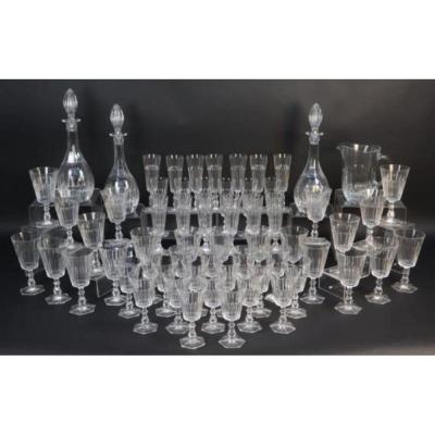 Cristal De Paris, Service De Verres 62 Pièces, XXe