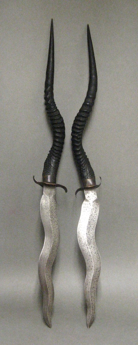 Paire De Dague De Touareg De Cérémonie 94 cm.-photo-3