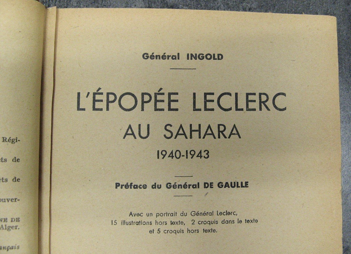 Livre Dédicacé Du Général Ingold à l'Attention Du Général Leclerc.-photo-4