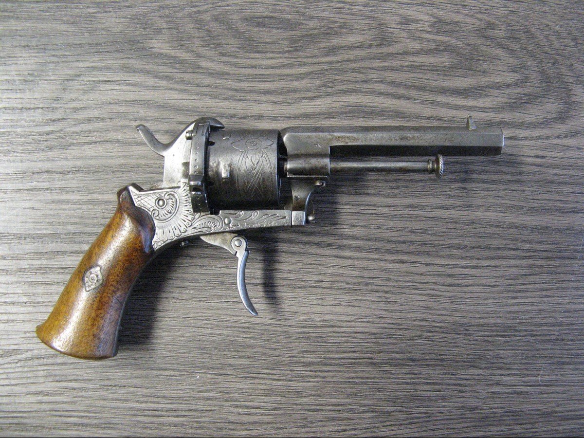 Pinfire Revolver Type Lefaucheux Cal 7mm From The Nineteenth.
