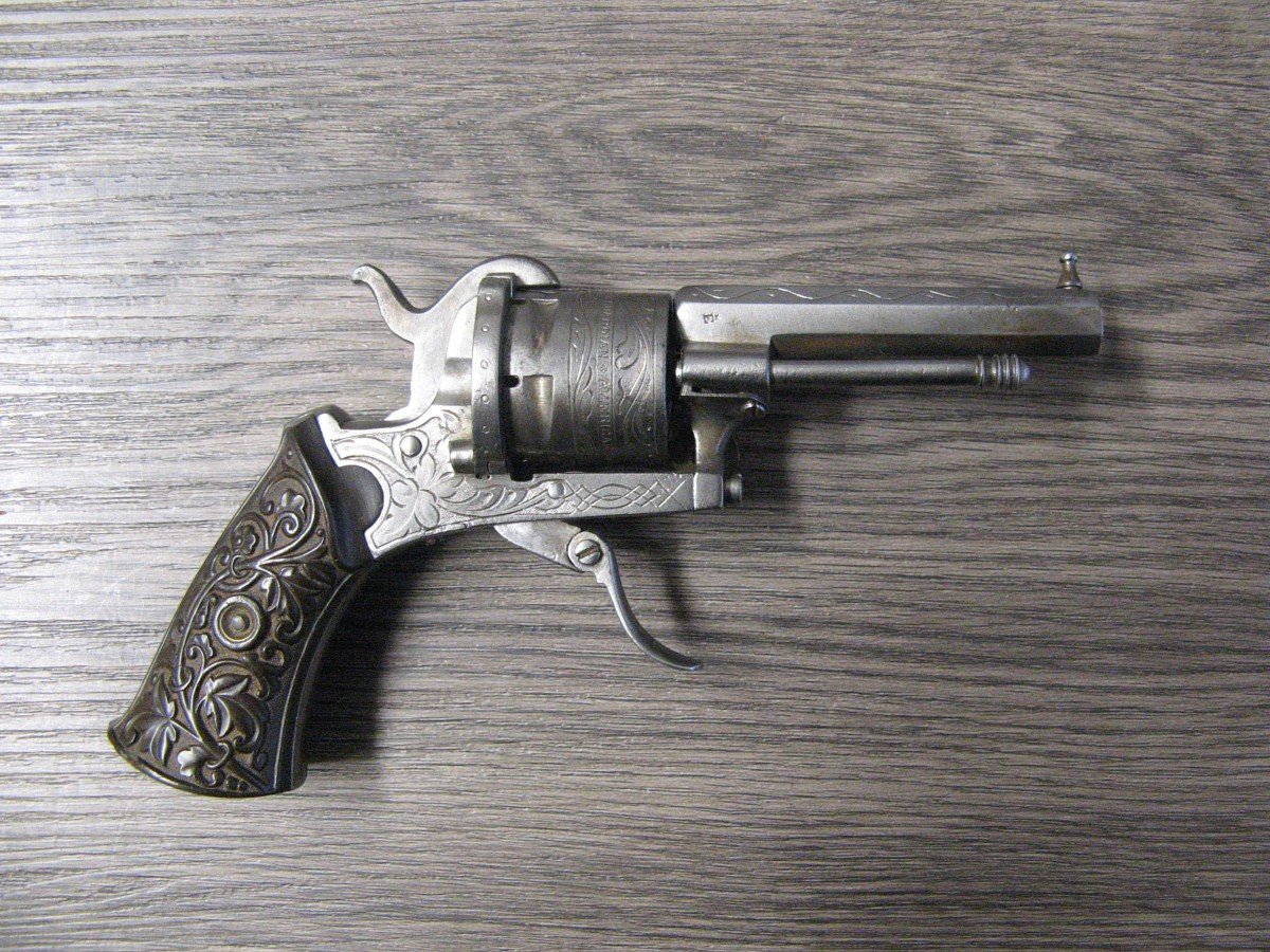 Pinfire Revolver Type Lefaucheux Cal 7mm From The Nineteenth.