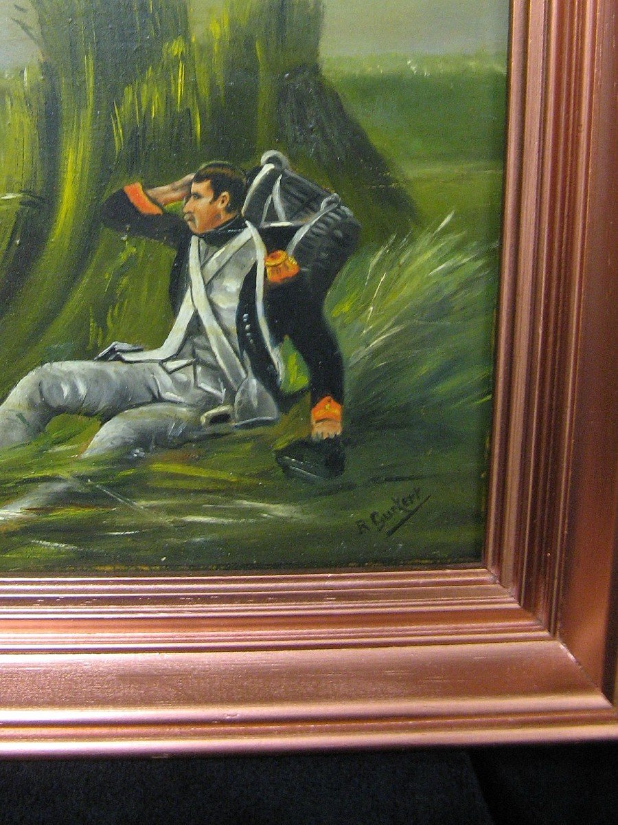 Napoleon 1st Oil Painting Signed R. Curkert-photo-3
