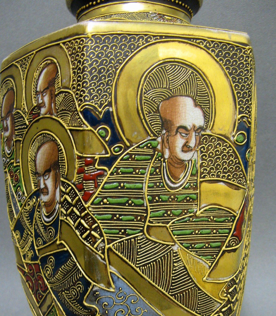 Japanese Satsuma Vase From The Nineteenth.-photo-3