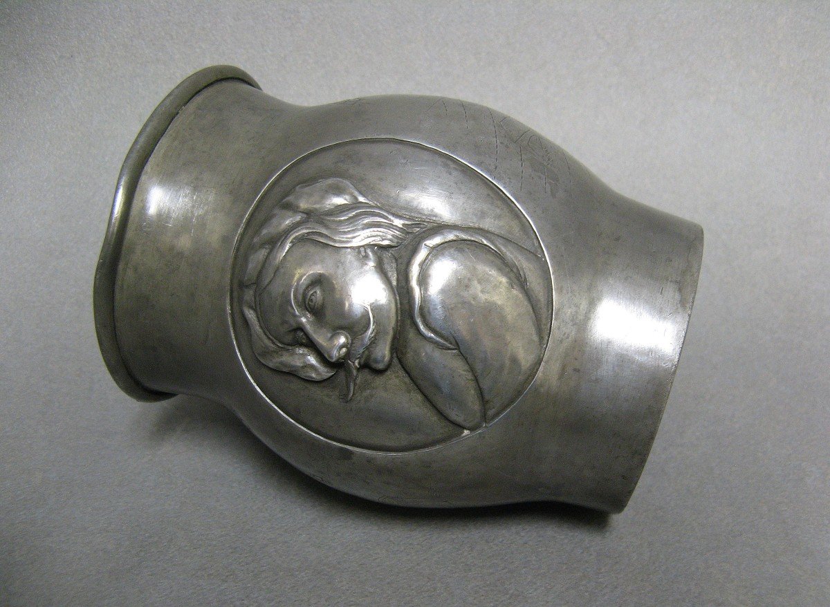 Pewter Pitcher From Estaminet From The Nineteenth. Renaissance Style.-photo-1