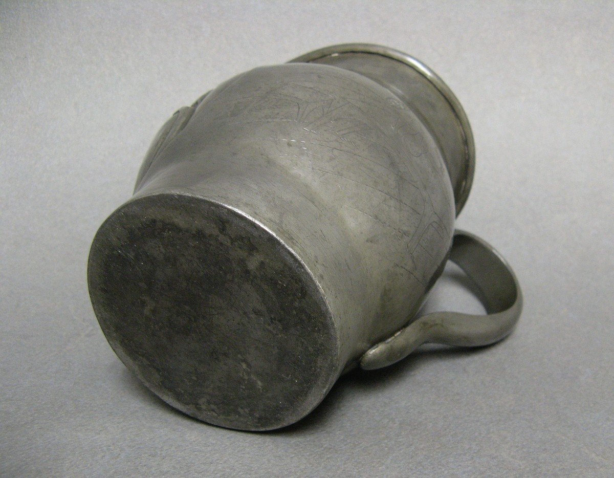Pewter Pitcher From Estaminet From The Nineteenth. Renaissance Style.-photo-2