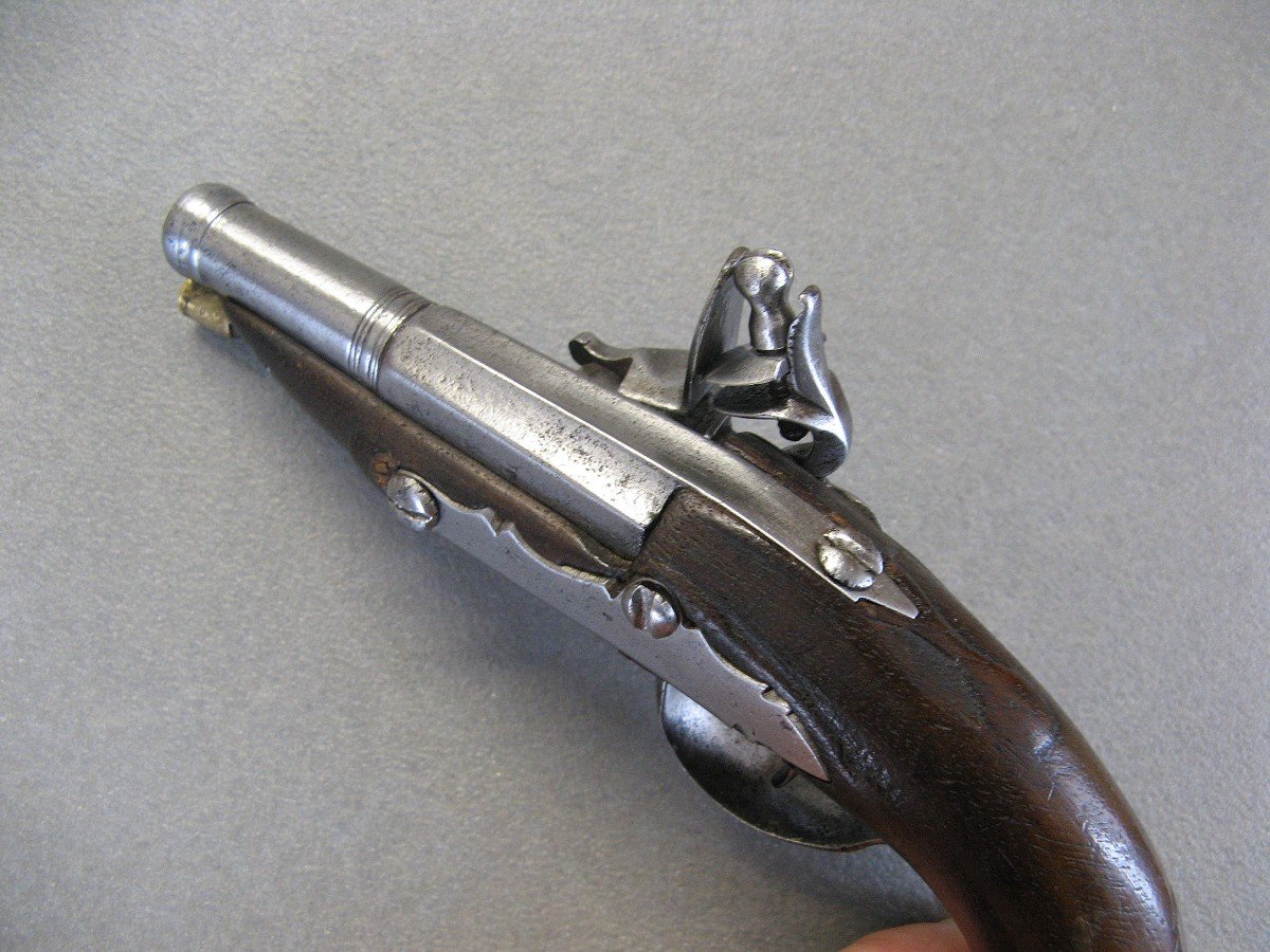 Pistolet De Carrosse à silex du XVIIIème Siècle.-photo-4