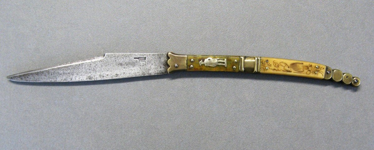 Navaja Knife Signed Beauvoir Cutler In Thiers.-photo-3