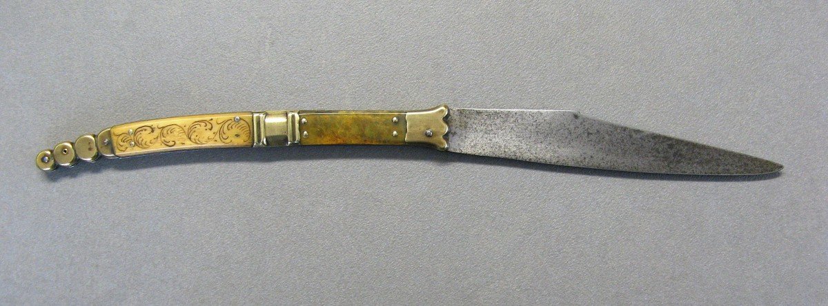 Navaja Knife Signed Beauvoir Cutler In Thiers.-photo-4