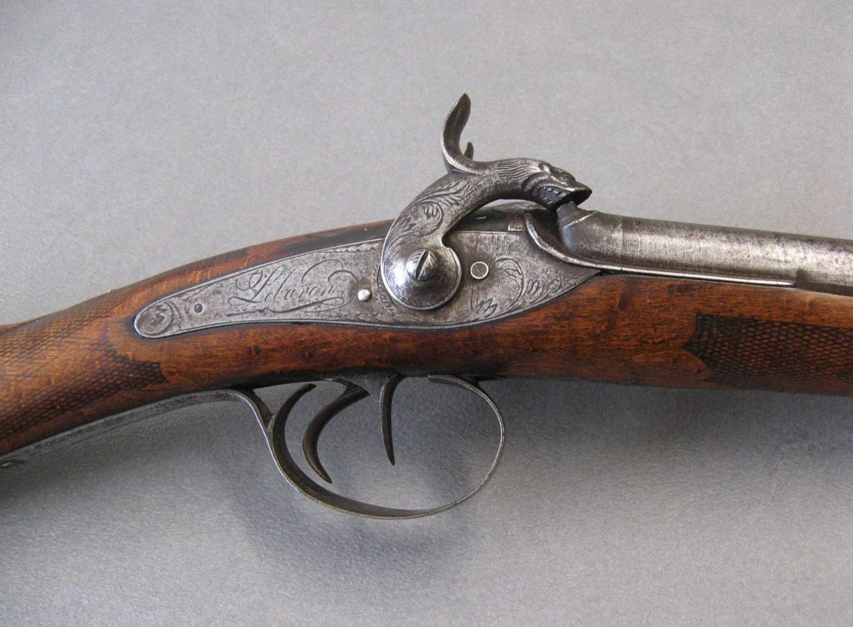 Petit Fusil d'Enfant De Chasse à Percussion 1830-1840.-photo-4