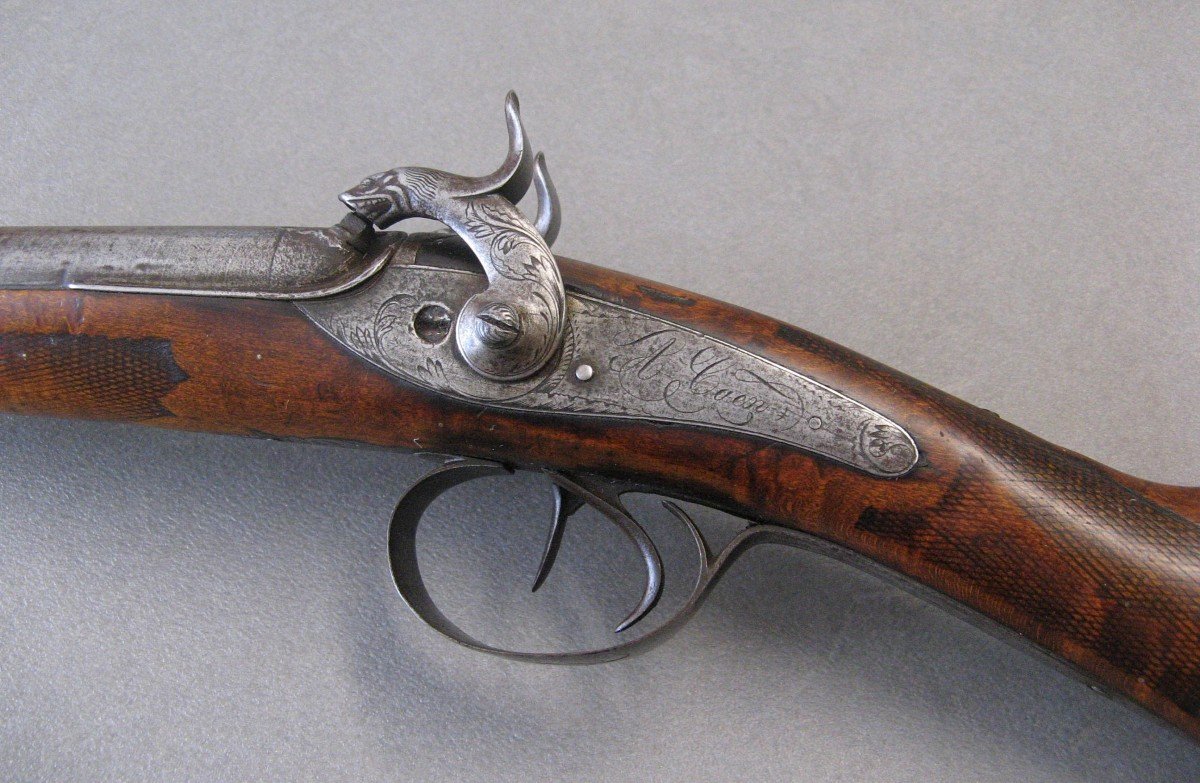 Petit Fusil d'Enfant De Chasse à Percussion 1830-1840.-photo-1
