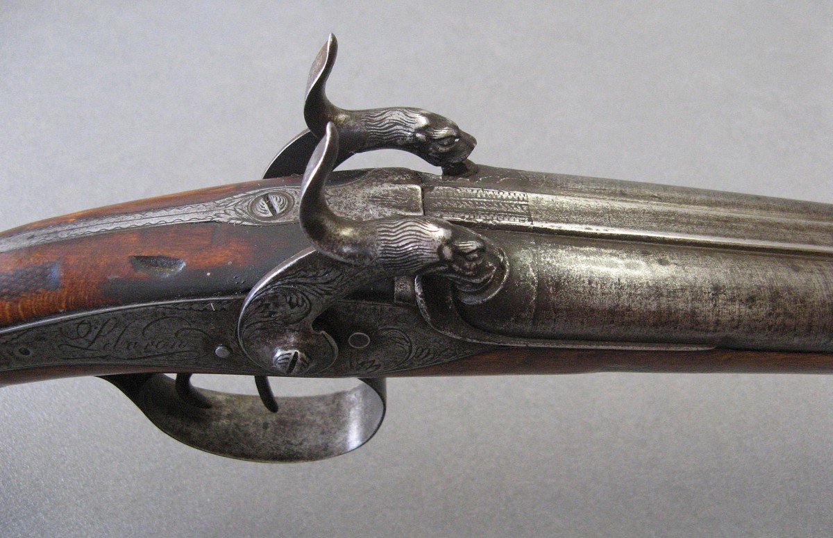 Petit Fusil d'Enfant De Chasse à Percussion 1830-1840.-photo-2