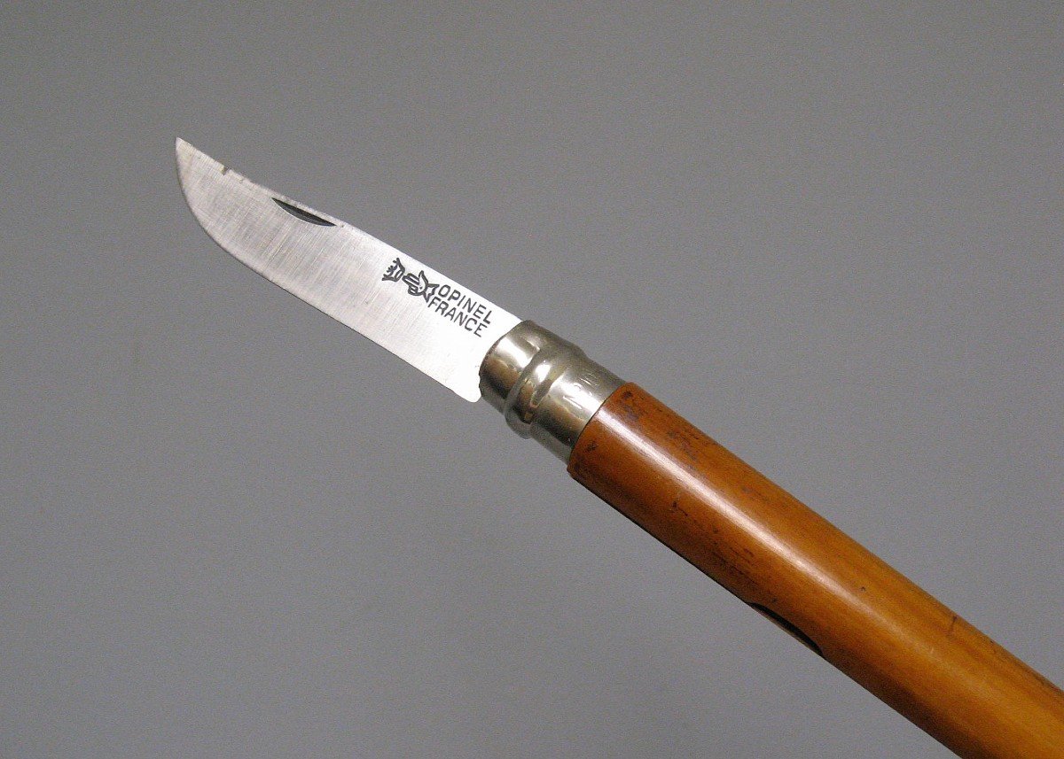 Gadget Cane With Folding Knife. Opinel.-photo-2